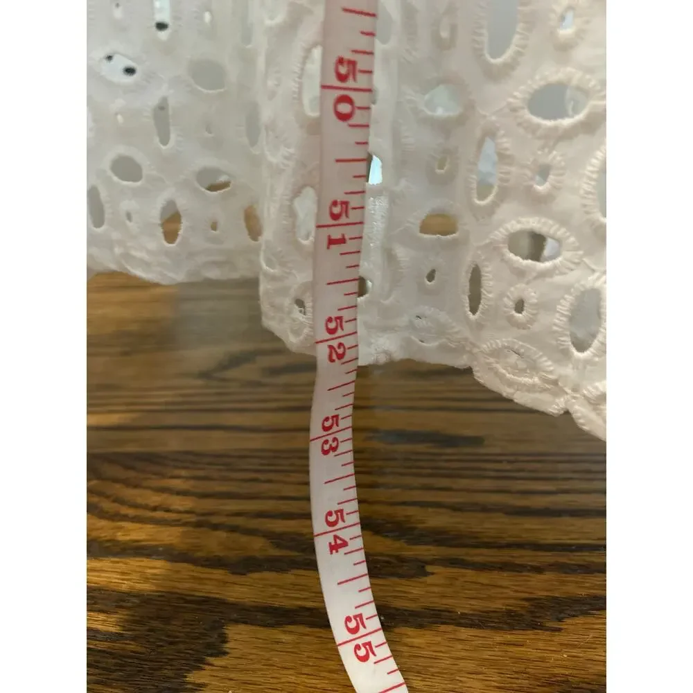 Pretty Garden white eyelet lace fully lined tiered maxi dress W - Picture 3 of 13